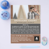 Mannelijk model, modellenbureau, modelagent flyer (Enkel)