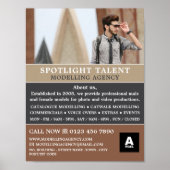 Mannelijk model, modellenbureau, modelagent poster (Voorkant)