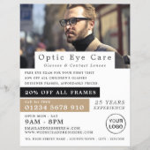 Mannelijk model, opticien, technisch beoefenaar flyer (Voorkant)