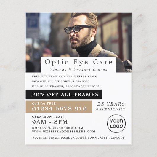 Mannelijk model, Opticien, technisch specialist Flyer (Voorkant)