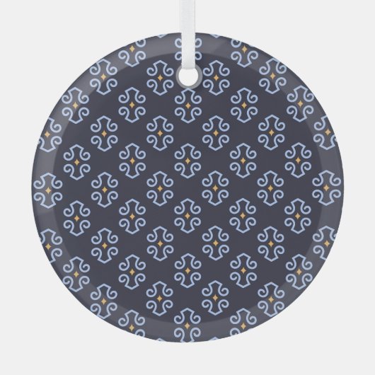 Mannelijk modern, Abstract geometrisch patroon. Glas Ornament (Voorkant)