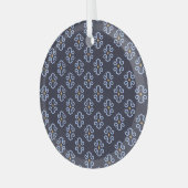 Mannelijk modern, Abstract geometrisch patroon. Glas Ornament (Voorkant links)