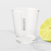 Mannelijk modern geschenk voor bruidsjonkers shot glas (Achterkant)
