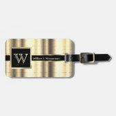 Mannelijk Monogram Executive Style - Faux Gold Bagagelabel (Voorkant horizontaal)