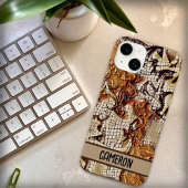 Mannelijk Mozaïek Bruin Inspirivity Case-Mate iPhone Case