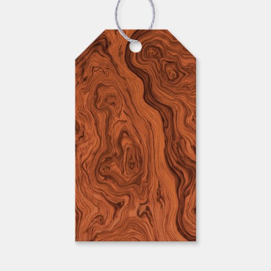 Mannelijk namaak notenhout cadeaulabel (Voorkant)