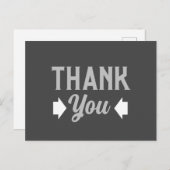 Mannelijk of Zakelijk Grijs Bedankt Briefkaart (Voorkant / Achterkant)