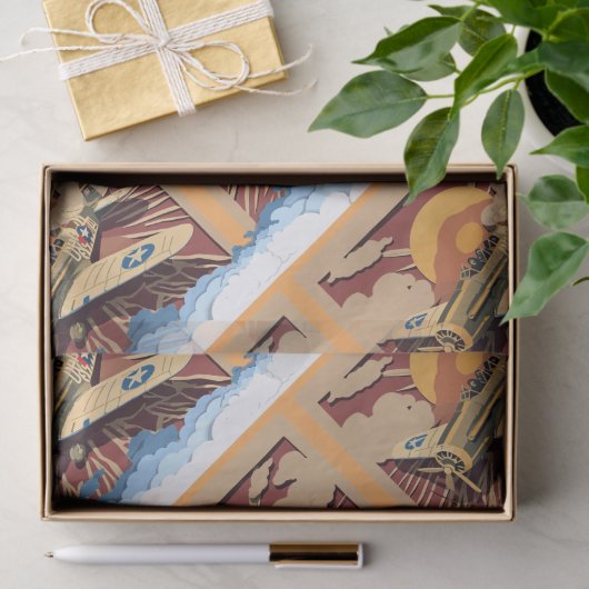 Mannelijk oorlogsvliegtuig tissuepapier (Geschenk)