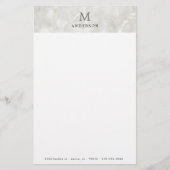 Mannelijk Parelmarmer monogram Briefpapier (Voorkant)