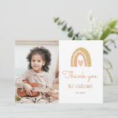 Mannelijk Pastel Regenboog 6e Verjaardagsfoto Beda Kaart (Staand voorkant)