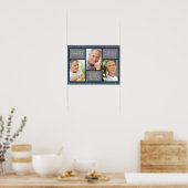 Mannelijk rouwontvangsbord 'Ter nagedachtenis' Poster (Keuken)