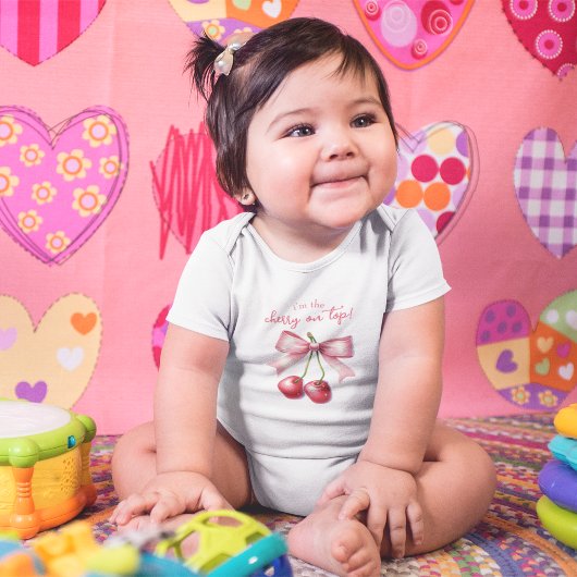 Mannelijk Roze Rood Coquette Kers Eerste 1e Verjaa Romper