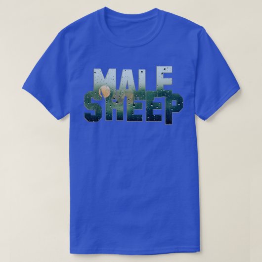 Mannelijk schaap t-shirt (Design voorkant)