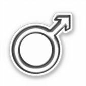 Mannelijk symbool sticker (Voorkant)