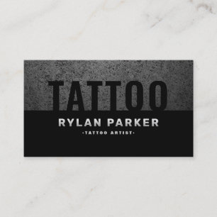 Mannelijk tattoo artist rough dark visitekaartje