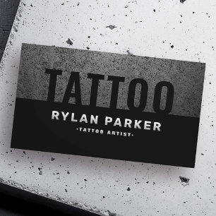 Mannelijk tattoo artist rough dark visitekaartje