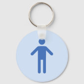 Mannelijk toiletsymbool sleutelhanger (Voorkant)
