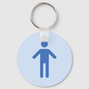 Mannelijk toiletsymbool sleutelhanger