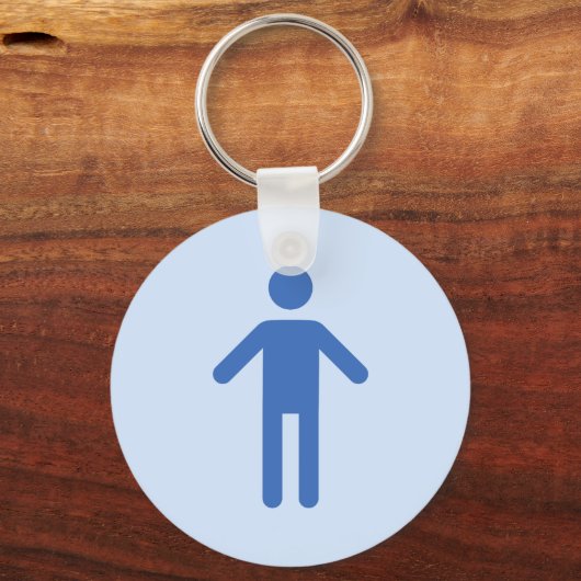 Mannelijk toiletsymbool sleutelhanger (Voorkant)
