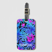 Mannelijk Tropisch Hawaïaans Bagagelabel (Voorkant (verticaal))