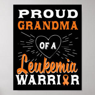 Mannelijk Trots Oma Van Een Leukemie Krijger Bewus Poster