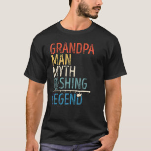 Mannelijk Trots Opa De Visserij Legende Vintage Am T-shirt