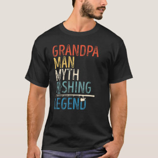 Mannelijk Trots Opa De Visserij Legende Vintage Am T-shirt