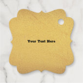 Mannelijk Turkije Fanned Tail Golden Feathers Leav Bedankjes Labels (Achterkant)