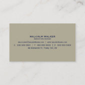 MANNELIJK VISITEKAARTJE:: eenvoudig smart 1 Visitekaartje (Achterkant)