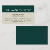 MANNELIJK VISITEKAARTJE:: Minimale streep 2 Visitekaartje (Voorkant / Achterkant)