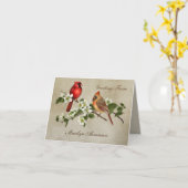 Mannelijk Vrouw Kardinaal Dogwood Bloesems Notitie Kaart (Gele Bloem)