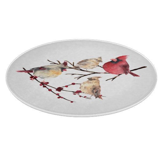 Mannelijk Vrouw Kardinaal Natuur Rode vogel Snijplank (Hoek)