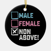 Mannelijk Vrouw niet boven! Grappige transgender h Keramisch Ornament (Voorkant)