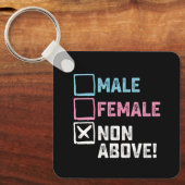 Mannelijk Vrouw niet boven! Grappige transgender h Sleutelhanger (Voorkant)