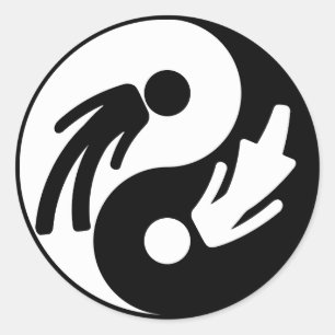 mannelijk vrouw yin yang stickers