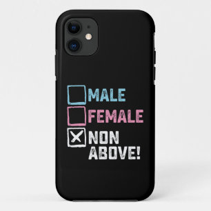 Mannelijk Vrouwelijk Niet Boven! Grappig Transgend Case-Mate iPhone Case
