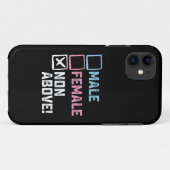 Mannelijk Vrouwelijk Niet Boven! Grappig Transgend Case-Mate iPhone Case (Achterkant (horizontaal))