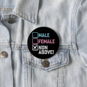 Mannelijk Vrouwelijk Niet Boven! Grappig Transgend Ronde Button 7,6 Cm (In situ)