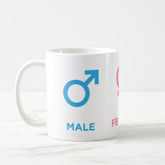 Mannelijk Vrouwelijke Coder Symbool Grappig Progra Koffiemok (Links)
