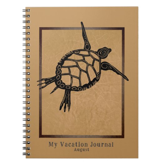 Mannelijk Zee Turtle Vacation Journal Notitieboek (Voorkant)