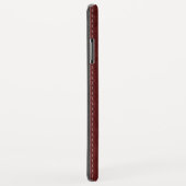 Mannelijk Zwart & Rood Faux Leer Case-Mate iPhone Case (Achterkant/rechts)