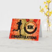 Mannelijke 10.000 Runner gefeliciteerd Heldere kle Kaart (Gele Bloem)