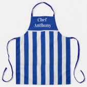 Mannelijke aangepaste chef-kok gestreept schort (Voorkant)