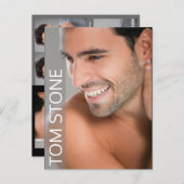 Mannelijke accomp-kaarten, kopfoto Comp-Sjabloon Briefkaart (Voorkant / Achterkant)