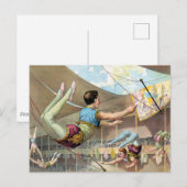 Mannelijke acrobaten die optreden in een circus briefkaart (Voorkant / Achterkant)