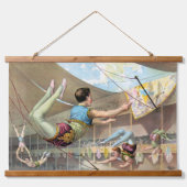Mannelijke acrobaten die optreden in een circus hangend wandkleed (Voorkant)