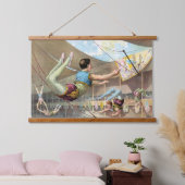 Mannelijke acrobaten die optreden in een circus hangend wandkleed (Slaapkamer)