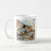 Mannelijke acrobaten die optreden in een circus koffiemok (Links)