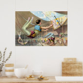 Mannelijke acrobaten die optreden in een circus poster (Keuken)