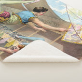 Mannelijke acrobaten die optreden in een circus sherpa deken (3/4)